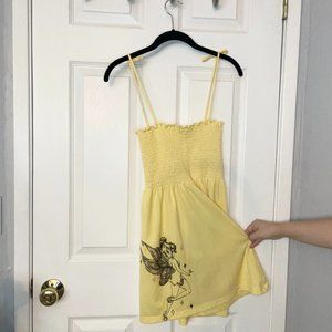 Disney Yellow Spaghetti Strap Bandeau Dress Jr S/M